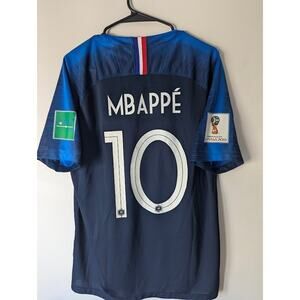 France Mbappé 2018 Home Jersey Large World Cup Fully Patched